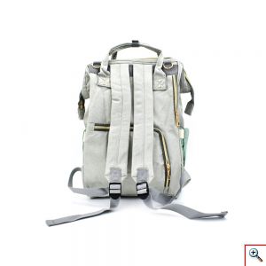 Τσάντα Μωρού Πλάτης Mommy Bag Backpack AiFi – Κυανό, Γκρι Ριγέ
