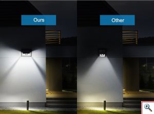 Επιτοίχιος Ηλιακός Solar Ευρυγώνιος Προβολέας 180ᵒ Μοίρες LED με Ανιχνευτή Κίνησης, Αισθητήρα Νυκτός & 2 Λειτουργίες Φωτισμού