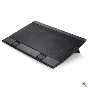DEEPCOOL® Αντιολισθητικό Cooling Pad για Laptop έως 17.3 Ίντσες με Ρυθμιζόμενη Ταχύτητα Ανεμιστήρων - Ρυθμιζόμενα Ποδαράκια & 2 Θύρες USB