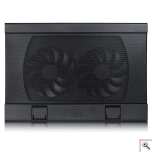 DEEPCOOL® Αντιολισθητικό Cooling Pad για Laptop έως 17.3 Ίντσες με Ρυθμιζόμενη Ταχύτητα Ανεμιστήρων - Ρυθμιζόμενα Ποδαράκια & 2 Θύρες USB