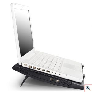 DEEPCOOL® Αντιολισθητικό Cooling Pad για Laptop έως 17.3 Ίντσες με Ρυθμιζόμενη Ταχύτητα Ανεμιστήρων - Ρυθμιζόμενα Ποδαράκια & 2 Θύρες USB