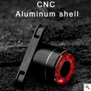 Antusi Αδιάβροχο Επαναφορτιζόμενο Οπίσθιο Φανάρι LED Ποδηλάτου με 7 Χρώματα Φωτισμού & 5 Λειτουργίες Φωτισμού Q1 - Μαύρο