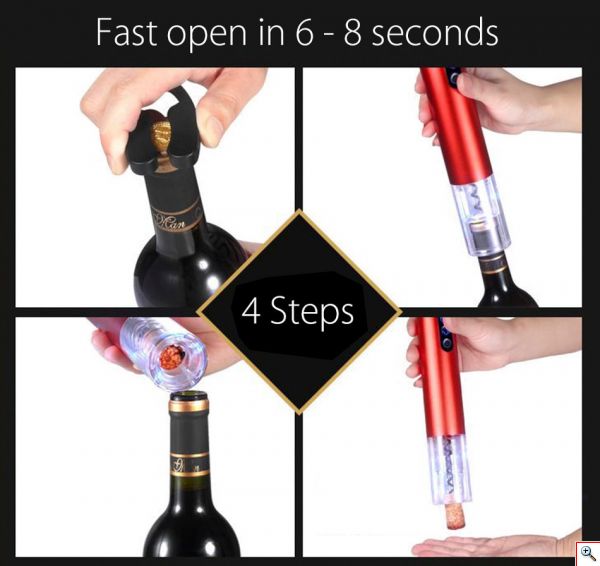 Ηλεκτρικό Ανοιχτήρι Κρασιού - Τιρμπουσόν Electric Wine Opener