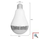 Bluetooth Πολύχρωμη Λάμπα LED 6W & Ηχείο 3W E27 για Android & iOS