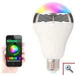 Bluetooth Πολύχρωμη Λάμπα LED 6W & Ηχείο 3W E27 για Android & iOS