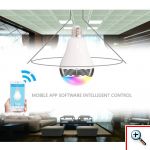 Bluetooth Πολύχρωμη Λάμπα LED 6W & Ηχείο 3W E27 για Android & iOS