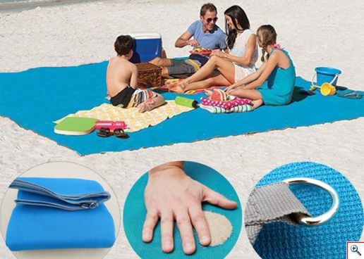 Sand Free Mat Έξυπνο Χαλάκι - Ψάθα Παραλίας Που Δεν Κρατάει Την Άμμο