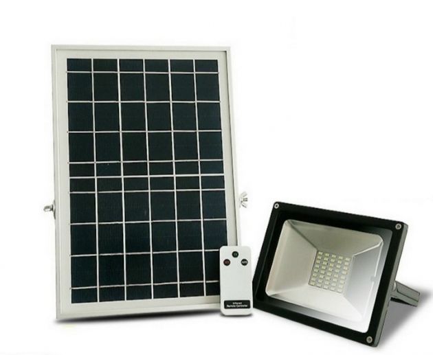 Ηλιακός Προβολέας με Τεχνολογία SMD Super Led 30W IP65 6000K