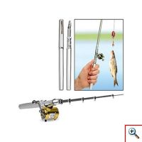 Καλάμι Ψαρέματος σε Μέγεθος Στυλό 104 cm με Μηχανάκι & Πετονιά