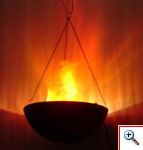 Εντυπωσιακό Κρεμαστό Φωτιστικό Flame Lamp με Εφέ Πραγματικής Φλόγας 20εκ