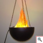 Εντυπωσιακό Κρεμαστό Φωτιστικό Flame Lamp με Εφέ Πραγματικής Φλόγας 20εκ