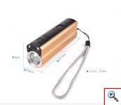 Φακός LED 200LM, Αντιανεμικός USB Αναπτήρας και Power Bank 3 σε 1