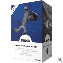 Βάση Στήριξης Αυτοκινήτου για Φορητές Συσκευές 4.5 - 5.7 Inches SWEEX DS 110V2