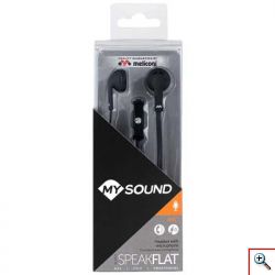 Στερεοφωνικά Ακουστικά Με Μικρόφωνο (ψείρες), Με Βύσμα Jack 3.5mm MELICONI - 497394 SPEAK FLAT