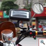 Αδιάβροχη Βάση - Θήκη Καθρέπτη Μηχανής για Κινητά, Smartphone, GPS & iPhone έως 6,8in