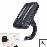 Αδιάβροχη Βάση - Θήκη Καθρέπτη Μηχανής για Κινητά, Smartphone, GPS & iPhone έως 6,8in