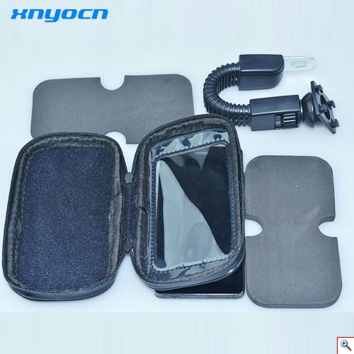 Αδιάβροχη Βάση - Θήκη Καθρέπτη Μηχανής για Κινητά, Smartphone, GPS & iPhone έως 6,8in