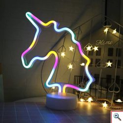 Διακοσμητικό Επιτραπέζιο LED Φωτιστικό Μονόκερος - Decoration Lamp 25x18x12cm
