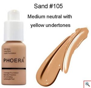 Υγρή Βάση Προσώπου - Σώματος για Τέλεια Κάλυψη Αδιάβροχο Μέικαπ - Phoera Matte Liguid Foundation Full Coverage Make-Up