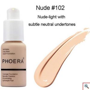 Υγρή Βάση Προσώπου - Σώματος για Τέλεια Κάλυψη Αδιάβροχο Μέικαπ - Phoera Matte Liguid Foundation Full Coverage Make-Up