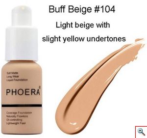 Υγρή Βάση Προσώπου - Σώματος για Τέλεια Κάλυψη Αδιάβροχο Μέικαπ - Phoera Matte Liguid Foundation Full Coverage Make-Up