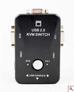 Switch VGA 2 PC σε 1 Οθόνη Monitor & Παράλληλη Σύνδεση με USB, Πληκτρολόγιο, Ποντίκι & Flash Memory Επιλογέας