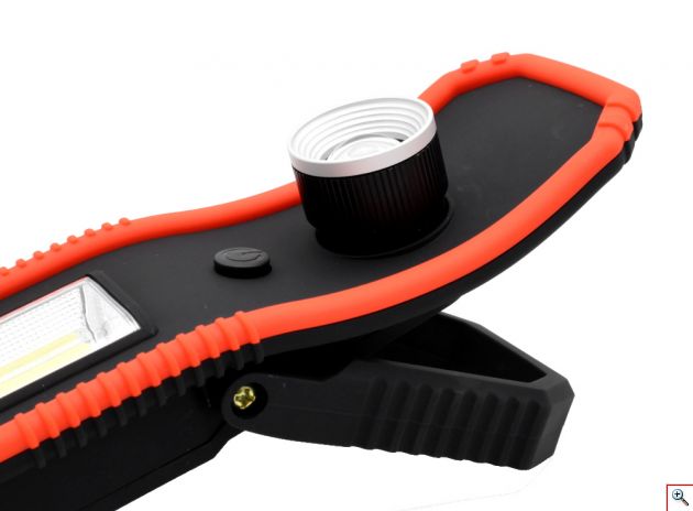 Ανθέκτική Πρακτική Λάμπα Εργασίας με Μπαταρία & Αναδιπλούμενη Βάση - Φακός Χειρός 