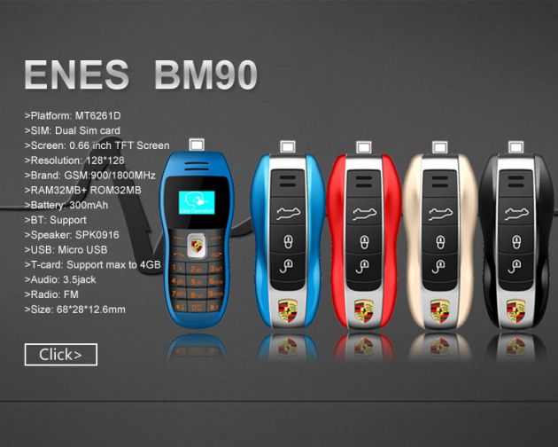 Μίνι Κινητό Τηλέφωνο 2x Dual SIM σε Σχήμα Κλειδιού Αυτοκινήτου - Cellphone Car