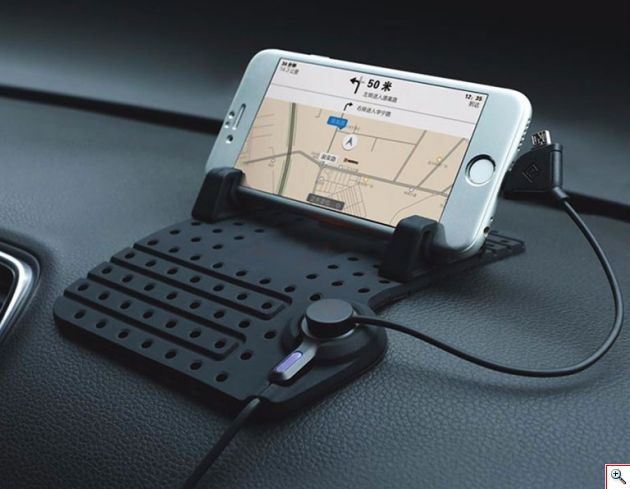 Αντιολισθητική Εύκαμπτη Βάση Στήριξης & Φόρτισης 2 σε 1 Αυτοκινήτου για Andoid & Iphone Smartphones Κινητά, GPS - Non-Slip Flexible Car Holder Charger