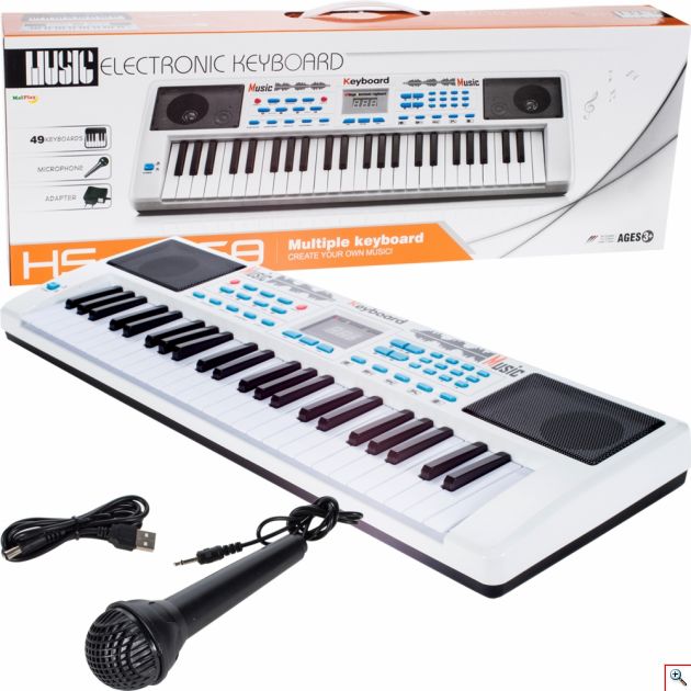 Αρμόνιο Synthesizer 49 Πλήκτρων με Αυτόματες Συγχορδίες & Μικρόφωνο KARAOKE Electronic Digital Keyboard