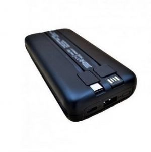 EZRA® Power Bank 10000mAh για Ασύρματη & Ενσύρματη Φόρτιση με 4 Διαφορετικά Ενσωματωμένα Καλώδια & LED Ένδειξη Μπαταρίας PB21