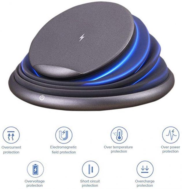 Ασύρματη Ρυθμιζόμενη Βάση Φόρτισης Κινητού Τηλεφώνου - Wireless Charger Mood Light