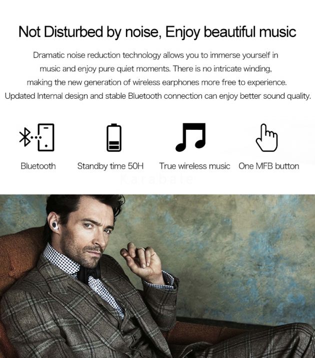 Mini Bluetooth Ασύρματο Ακουστικό Handsfree Awei® - Smart Bussiness Headset Mini Bluetooth Ασύρματο Ακουστικό Handsfree Awei® - Smart Bussiness Headset