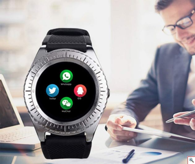 Smart Watch - Ρολόι Κινητό Τηλέφωνο Sim Handsfree με Οθόνη Αφής, World Clock, Κάμερα Βηματομετρητή, Μέτρηση Ύπνου, Facebook, Internet, Antilost & Ξυπνητήρι κα