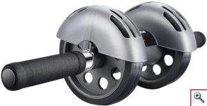 Pro Διπλή Ρόδα Εκγύμνασης Κοιλιακών με Αντίσταση - Επαναφορά & Φρένο - Περισσότερη Ισορροπία & Σταθερότητα - AB Wheel Automatic Rebound