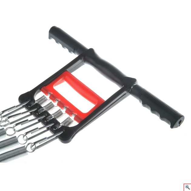 3 σε 1 Ελατήρια Εκγύμνασης με Πατάκια Ποδιών Κωπηλατικής, Στήθους, Καρπού, Πήχη, Χεριών & Δικεφάλων - Chest Expander Spring Rowing