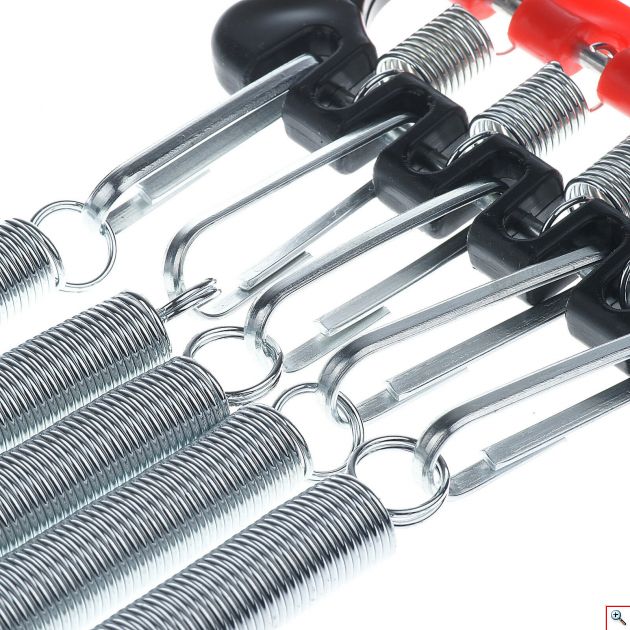 3 σε 1 Ελατήρια Εκγύμνασης με Πατάκια Ποδιών Κωπηλατικής, Στήθους, Καρπού, Πήχη, Χεριών & Δικεφάλων - Chest Expander Spring Rowing