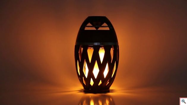 Νέο Ατμοσφαιρικό Ασύρματο Bluetooth Ηχείο & Φωτιστικό με Εφέ Φλόγας Κεριού - Multimedia Speaker, TF/MP3 Player