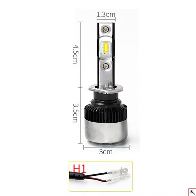 Mini Led Λάμπες Φώτα H1 Focus Αυτοκινήτου 110w (2x55W) 8000lm (2x4000lm) - Car Headlight Σετ 2 Τεμάχια