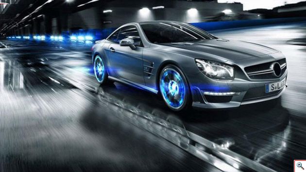 Ηλιακό Φωτιστικό LED RGB για Ζάντα - Ρόδα Αυτοκίνητου - Σετ 4 Τεμαχίων