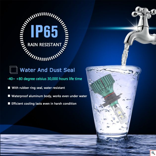 LED Φώτα Αυτοκινήτου NovSight H4 6500K 16000LM (2x8000) 60W (2x30W) CAN BUS