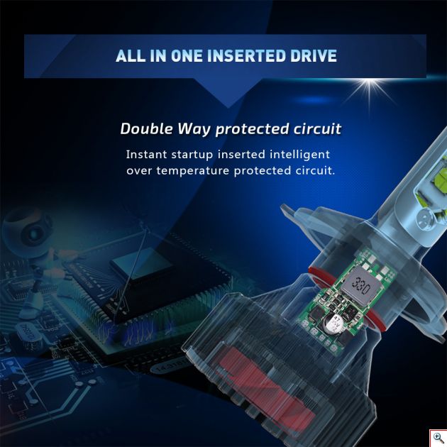 LED Φώτα Αυτοκινήτου NovSight H4 6500K 16000LM (2x8000) 60W (2x30W) CAN BUS