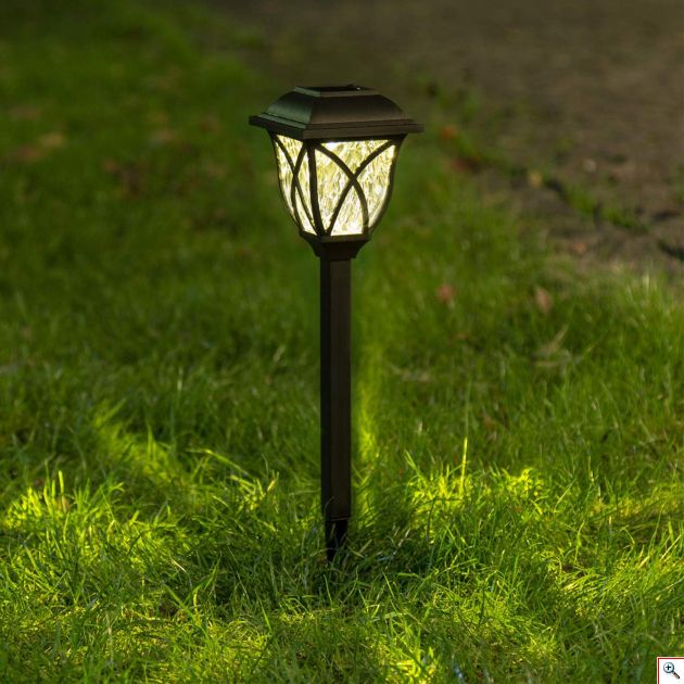 Σετ 6 x Ηλιακό Φωτιστικό Κήπου LED 36cm Αδιάβροχο Καρφωτό Χωνευτό Χώματος με Ηλιακό Πάνελ & Φωτοκύτταρο