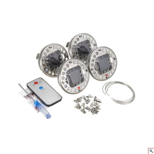 Ηλιακό Φωτιστικό LED RGB για Ζάντα - Ρόδα Αυτοκίνητου - Σετ 4 Τεμαχίων