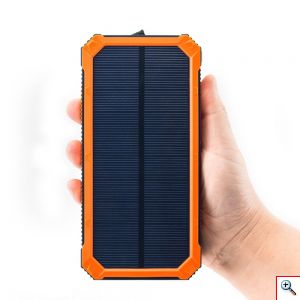 Heavy Duty Ηλιακό Powerbank & Φακός LED - Φορητή Μπαταρία Φορτιστής & Φωτιστικό Επιβίωσης με Ηλιακό Πάνελ Υψηλής Ισχύος 2A - Solar Power Bank Battery Charger