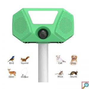 Ηλιακό Επαναφορτιζόμενο USB Απωθητικό Πουλιών και Μικρών Ζώων με Υπέρηχο, Φλας και Ηχογραφημένους Ήχου