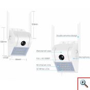 Αδιάβροχη WiFi IP Κάμερα 1080p & Φωτιστικό LED με Ανίχνευση Κίνησης Επιτοίχιο JORTAN 8168 Εξωτερικού Χώρου