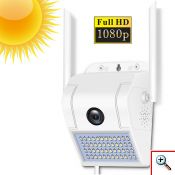 Αδιάβροχη WiFi IP Κάμερα 1080p & Φωτιστικό LED με Ανίχνευση Κίνησης Επιτοίχιο JORTAN 8168 Εξωτερικού Χώρου