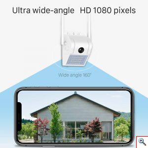 Αδιάβροχη WiFi IP Κάμερα 1080p & Φωτιστικό LED με Ανίχνευση Κίνησης Επιτοίχιο JORTAN 8168 Εξωτερικού Χώρου