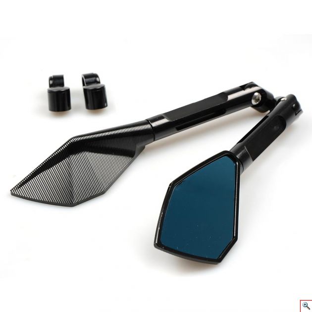 Καθρέπτες Μηχανής - Μοτοσυκλέτας Ζευγάρι Πολυγωνικοί - Σετ 2 τμχ